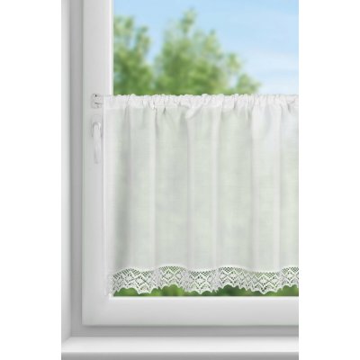 EUROFIRANY KRÁTKÁ ZÁCLONA NA PÁSCE CLARIE 150X60 CM BÍLÁ – Hledejceny.cz