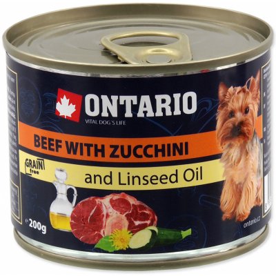 Ontario Beef Zucchini Dandelion and linseed oil 200 g – Zboží Mobilmania