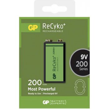 GP Recyko 6F22 9V 200 mAh 1ks 1032521020