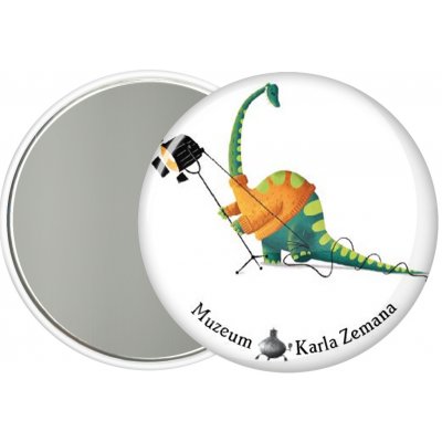 Kulatý magnet s filmosaury Světlosaurus