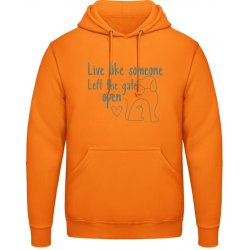 AWDis Hoodie Mikina Design s motivem psa Orange Crush