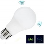 Vipelectro LED žárovka E27 9W s mikrovlným soumrakovým a pohybovým senzorem, CCD, 820lm Teplá bílá – Zboží Mobilmania