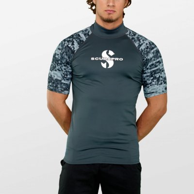 Scubapro Rashguard UPF50, krátký rukáv, pánské, šedá