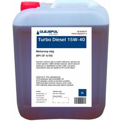 MOL TURBO DIESEL 15W-40 5 l – Zbozi.Blesk.cz