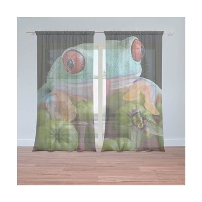 Sablio Záclony Veselá žába: 2ks 150x250cm – Hledejceny.cz
