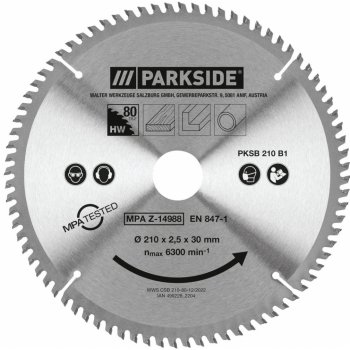 PARKSIDE Pilový kotouč PKSB 210 B1 (TRF pilový kotouč, 80 zubů)