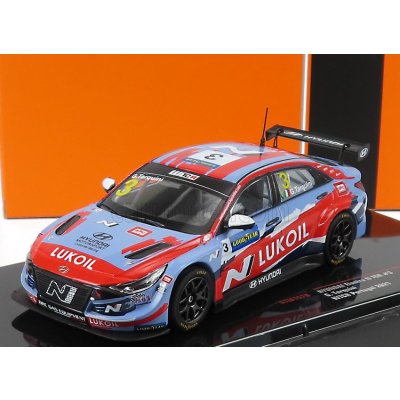 Ixo-models Hyundai Elantra N Tcr Team Lukoil N 3 Wtcr Portugal 2021 G.tarquini Světle Modrá Červená 1:43