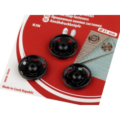 Prima-obchod Kovové patentky / stiskací knoflíky, barva 11/21 mm 8 černá – Zboží Mobilmania