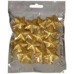 Hvězdičky se třpytkami 3,5 cm 14 ks zlaté 477056-39 – Hledejceny.cz