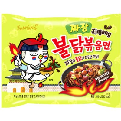 Samyang Buldak Jjajang pálivé kuřecí nudle s příchutí černých fazolí 140 g