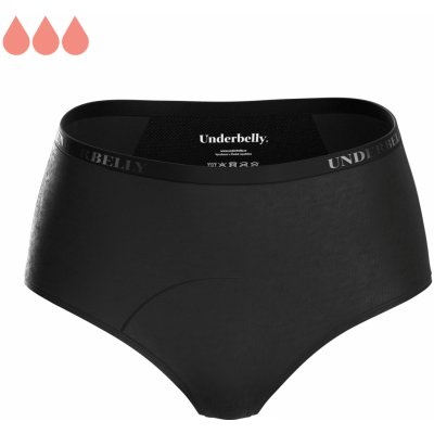 Underbelly menstruační kalhotky CLASSI černé z polyamidu Pro střední až silnější menstruaci – Zboží Mobilmania