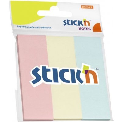 Záložky samolepicí, 76x25 mm, pastelové barvy, 3 x 50 ks – Sleviste.cz