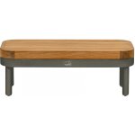 Apple Bee Konferenční stolek Maui obdélníkový 85x40x30 cm, rám lakovaný hliník Taupe, deska teak – Hledejceny.cz