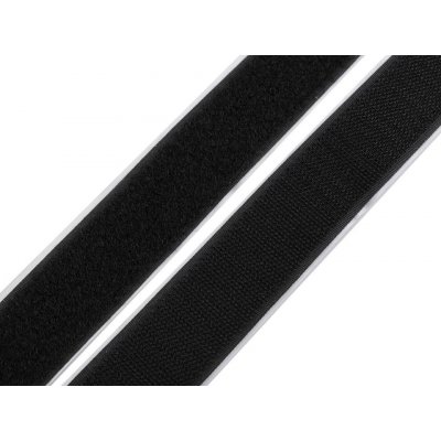 Suchý zip háček + plyš samolepicí šíře 30 mm, střední, černá – Hledejceny.cz