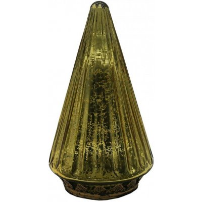 Zlatý skleněný dekorační svítící stromek LED Tree - Ø 11*19 cm - Clayre & Eef – Hledejceny.cz