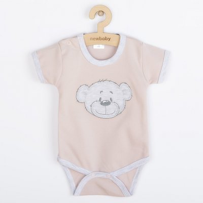 Kojenecké bavlněné body s krátkým rukávem New Baby BrumBrum old pink – Hledejceny.cz