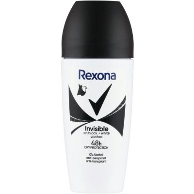 Rexona Invisible Black + White roll-on 50 ml – Zboží Mobilmania