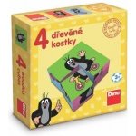 Dino obrázkové kostičky Krteček 4 kostky – Hledejceny.cz