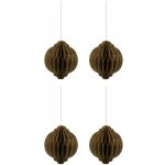 House Doctor Papírové vánoční ozdoby Alsta Brown Ø 8 cm set 4 ks, hnědá barva, papír – Hledejceny.cz