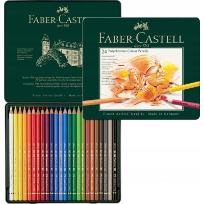 Faber-Castell 110024 Polychromos umělecké nejvyšší kvality 24 ks – Hledejceny.cz