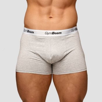 GymBeam pánské boxerky Essentials 3 Pack šedé