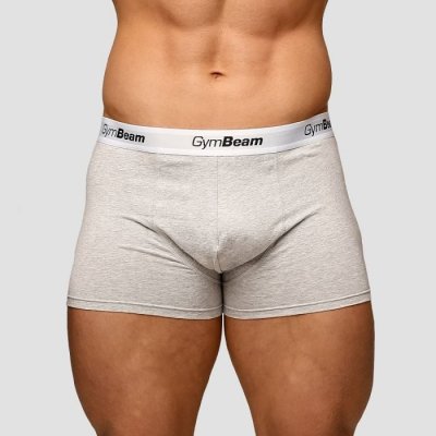 GymBeam pánské boxerky Essentials 3 Pack Grey šedá – Hledejceny.cz