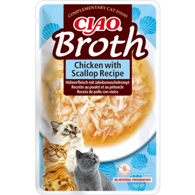 Churu Cat CIAO Broth Chicken with Scallop Recipe 40 g – Zboží Mobilmania