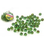 Kuličky cvrnkací skleněné cca 1,5 cm v síťce – Sleviste.cz