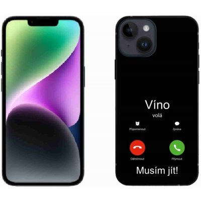 mmCase na iPhone 14 - víno volá černé pozadí – Zboží Mobilmania