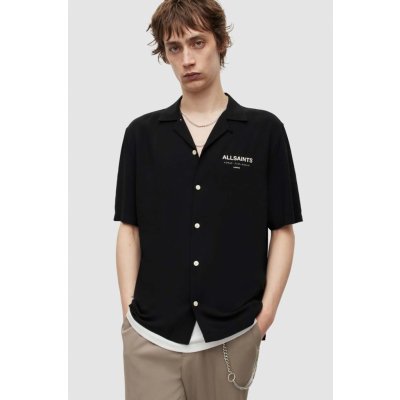 AllSaints pánská košile regular černá MS209Y