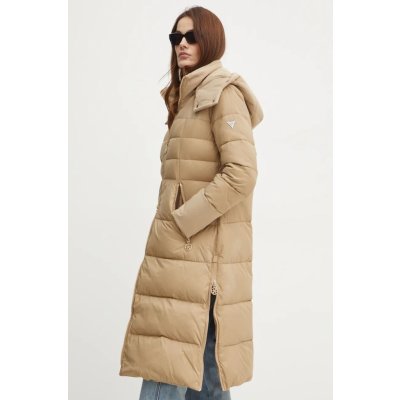 Roly Guess CA N Long Real Down JKT W4BL0DWG0V0-G1FE hnědý – Zboží Dáma