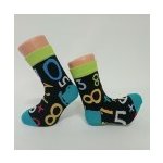 Bavlněné ponožky NUMBER tyrkysová – Zboží Dáma