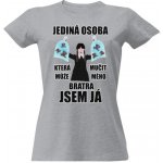 Tričko s potiskem Mučení bratra Šedá melír – Zboží Dáma