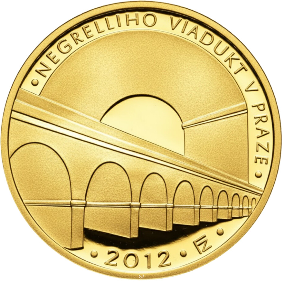 Česká mincovna ČNB Zlatá mince 5000 Kč Negrelliho viadukt v Praze 2012 1/2 oz