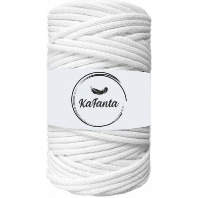 Bavlněná šňůra KaFanta 5 mm - bílá – Sleviste.cz