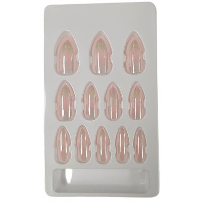 Leventi Umělé nalepovací nehty s dekorem a s lepící ploškou-s15- 12 ks – Zboží Dáma