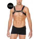 Ouch! by Shots Leather Bulldog Harness with Buckles S/M – Zboží Dáma