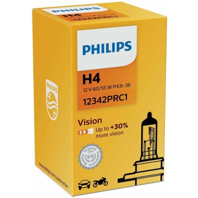 Philips Vision H4 P43t-38 12V 60/55W 12342PRC1 – Sleviste.cz