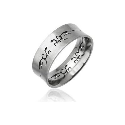 Šperky eshop ocelový prsten s vyřezaným TRIBAL ornamentem H14.9 – Hledejceny.cz