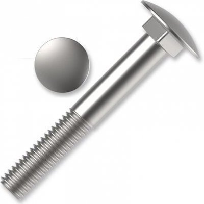 Šroub vratový DIN 603, M8x200, zinek bílý – Zboží Mobilmania