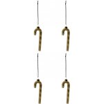 House Doctor Skleněná vánoční ozdoba Stick Gold – set 4 ks, zlatá barva, sklo – Hledejceny.cz