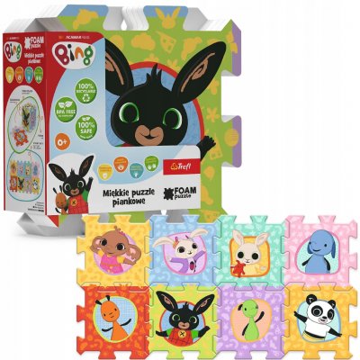 Trefl Pěnové puzzle Bing Bunny 32x32x1,5cm 8ks ve fólii – Zboží Dáma