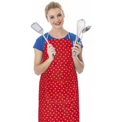 Bellatex kuchyňská zástěra ADÉLA 7750/327 SRDÍČKO ČERVENÁ 67x84cm – Hledejceny.cz