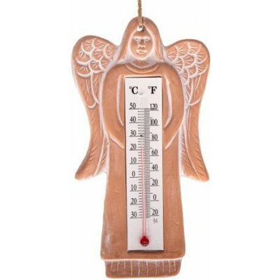 Keramický teploměr anděl Suzane, hnědá, v. 18 cm – Hledejceny.cz