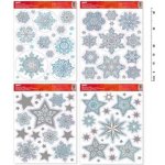 Vánoční okenní dekorace s glitry VA002 30x42cm 941488 – Hledejceny.cz