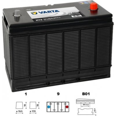 Varta Promotive Black 12V 105Ah 800A 605 102 080 – Hledejceny.cz