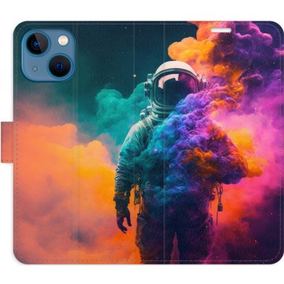 Pouzdro iSaprio Flip s kapsičkami na karty - Astronaut in Colours 02 Apple iPhone 13 mini – Zboží Mobilmania