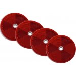 DOBPLAST Kulaté odrazky s otvory, červené 60 mm, sada 4ks reflektorů | Zboží Auto
