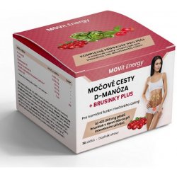 MOVit Energy Močové cesty D-Manóza + Brusinky PLUS 30 sáčků