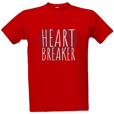Tričko s potiskem heart breaker pánské červená – Zboží Mobilmania